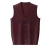 Chaleco cárdigan de punto para hombre de comercio exterior, tejido de punto cálido a rayas para otoño e invierno, chaleco suéter, prenda exterior, chaleco