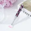Pincel para Manicura Incrustado con Diamantes Transfronterizo, Nuevo Pincel para Manicura Incrustado con Diamantes en Forma de Abanico, Pincel para Uñas Opcional en 2 Colores
