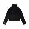 Nueva chaqueta de otoño vintage estilo corte con doble fila de botones plateados, cuello alto, botones diagonales, chaqueta negra ajustada, abrigo simple y versátil