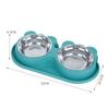 Tazón para Gato Tazón para Perro Antivuelco Agua para Beber para Gato Mascota Gato Pequeño y Mediano Olla Acero Inoxidable Doble Tazón Suministros para Perro