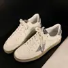 Zapatos Vintage Desgastados con Bloques de Color de Piel Genuina con Estrellas 2026 Nuevos Tenis Planos Casuales con Cordones para Mujer Zapatos Sucios