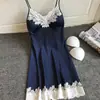 Camisón Sexy de Estilo Nuevo Europeo y Americano para Mujer con Ribete de Encaje, Corto, Ceñido a la Cintura, Bodycon, Ropa de Casa, Ropa de Dormir