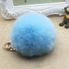 Llavero de Peluche Bola de Pelo Imitación Piel de Conejo Rex Llavero de Coche Colgante Bola de Pelo Accesorios de Joyería para Equipaje Mochila
