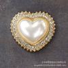 Fábrica directa de joyería de corazón de melocotón de aleación ropa tocado accesorios para el cabello accesorios de amor accesorios de perla de corazón de melocotón diy
