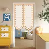 Cortina de Puerta Color Crema, Cortina Divisoria, Media Cortina para Dormitorio, Cortina Decorativa sin Taladro, Cortina de Privacidad para Entrada de Baño