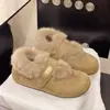 Sapatos de Algodão Macios com Corte Profundo Estilo Francês Outono e Inverno 2025 Novos Sapatos de Princesa de Cor Sólida com Velcro Aumento Oculto de Altura Sapatos Mary Jane de Algodão