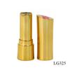 Tubo de lápiz labial de plástico en aerosol de color dorado para cosméticos, redondo, con cierre a presión, tubo vacío, tubo de bálsamo labial, suministro de fábrica