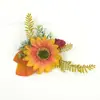 Nueva simulación girasol girasol decoración de pastel flor ceremonia de boda aniversario otoño vintage boda