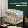 Estante de mesa, prateleira de armazenamento de livros, caixa de armazenamento transparente de acrílico, mesa de estudante, mesa de escritório, suporte para arquivos A4 e livros
