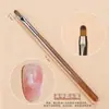 Traje de cepillo de uñas estilo japonés 9 colores de mango marrón Pincel para pintar flores Dibujo de flor Pincel para fototerapia degradado floreciente Pincel de luna creciente