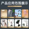 Lâmpada de mesa de metal personalizável com tubo flexível (pescoço de ganso), tubo universal dobrável e moldável, mangueira com suporte para celular e luz para plantas
