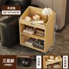 Carro Móvil Estilo Antiguo Mesa Lateral Avanzada para Sofá Estante Retro para Mesita de Noche Gabinete de Almacenamiento para Escritorio de Oficina