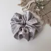 Scrunchie de Cetim com Bolinhas Estilo Coreano para Mulheres 2026 Novo Modelo, Elástico de Cabelo Oversized Que Faz o Rosto Parecer Menor, Adequado para Penteados de Coque ou Rabo de Cavalo