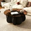 Mesa de centro de vidro, luxo leve moderna para sala de estar uso doméstico, mesa redonda para apartamento pequeno, mesa estilo ins da moda, mesa minimalista para varanda