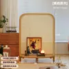Sala de Estar Estilo Retrô Americano Divisória de Tela Luminária Lateral de Sofá Luxo Rack de Armazenamento de Madeira Maciça Rattan Grelha Artística Divisória de Ambiente Armário