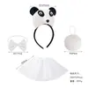 Diadema de Animales Transfronteriza de Halloween Peluche Lindo Oso de Dibujos Animados Diadema Amazon Diadema de Oso Panda Tridimensional