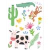Adesivo de Parede Decorativo Animal de Desenho Animado Transfronteiriço para Quarto de Bebê Quarto Infantil Cenário Decorativo Quente Adesivo de Parede