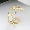 Anillo de Corazón Hueco para Mujer, Diseño Corazón a Corazón, Anillo Ajustable para Dedo Índice, Nuevo Estilo Ins 2025, Forma de Corazón