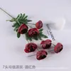 Simulación de 7 cabezas exquisita serie de color otoñal peonía flor de simulación de alta calidad decoración de boda con arreglo floral peonía camelia rosa de té