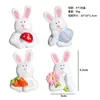 Decoraciones de Pascua Nuevas Transfronterizas Conejo de Resurrección Mini Creativo Pegatinas para Refrigerador de Resina Decoración para Fiesta en Casa