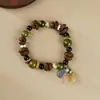 Pulsera de Granos de Café Real al por Mayor de Fábrica Muy Refrescante Sabor a Café Pulsera de Cuentas de Jingdezhen Joyería de Mano para Hombres y Mujeres