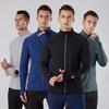 Chaqueta Deportiva para Exteriores con Cuello Alto, Alta Elasticidad, Cremallera, Mangas Largas, Entrenamiento, Cálida, Fitness, Running, Ropa Casual, Estilo Grueso, Unisex