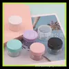 Botella de crema morada de 15 g Botella secundaria de crema Botella de muestra pequeña de mascarilla para el cabello Caja de yeso de 15 g Caja redonda de PS Botella de bálsamo labial de 15 g