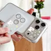 Protector de lente con purpurina adecuado para Apple 17PM/18PM, nuevo modelo de protector de cristal para cámara trasera de teléfono para mujer