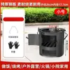Estufa portátil de leña para exteriores, ideal para acampar, robusta y duradera para cocinar y asar al aire libre.
