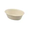 Taza de bañera desechable de pulpa biodegradable, tazón ovalado para raspado de hielo, tazón para snacks de helado, tazón de algodón para hielo, yogur frito