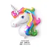 Globo grande de unicornio Goofy 110x 80cm cabeza de caballo rosa de unicornio globo de papel de aluminio decoración de fiesta de cumpleaños