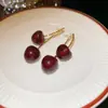Brincos Retro Ankora Flor Geométrica Vermelha Brincos de Nicho de Alta Qualidade Modernos Estilosos Elegantes Versáteis para Mulheres