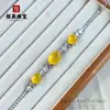 Pulsera de Cabujón de Girasol de Calcedonia Blanco Hielo con Incrustación Completa de Diamantes Plateados en Cobre y Ágata, Nueva Pulsera Exquisita de Lujo Ligero Estilo Chino
