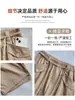 Pantalones cargo de mujer color caqui, nuevo estilo de otoño, talla petite, pantalones paracaidistas con bolsillo grande, pantalones casuales estilo americano holgados y elegantes