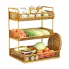 Estante de Almacenamiento de Cesta para Verduras en Encimera de Cocina para Almacenamiento de Verduras Cesta para Frutas Verduras Cebolletas Jengibre Ajo Plato de Almacenamiento Artefacto de Almacenamiento y Organización