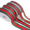 Cinta Roja y Verde Cinta de Poliéster Tejida Cinta al por Mayor Transfronteriza Cinta para Embalaje de Cajas de Regalo Cinta a Cuadros Cinta de Navidad