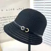 Sombrero de Pescador con Protección Solar de Verano para Mujer Hebilla de Cinturón Japonés Largo Delante Corto Detrás Sombrero de Equitación Sombrero de Sol para Vacaciones en la Costa