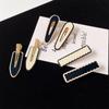 Pinza para el pelo de acetato para niñas, Pasador sin costuras, Bicolor vintage, Pinza elegante de pico de pato para flequillo lateral, Sin costuras y ligero