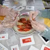 Los manteles se empaquetan individualmente en bolsas pequeñas y son adecuados para servicios de entrega, vienen con tela rectangular, a prueba de aceite e impermeables