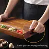 Tabla de cortar de madera de acacia, juego de tres piezas, sin pintar y sin encerar, tabla de cortar de doble cara para frutas y verduras, tabla de cortar para clasificar en la cocina del hogar