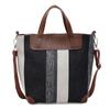 Bolso Retro Estilo Coreano Nuevo, Bolso de Lona Rayado Grande Simple Casual de Moda de Gran Capacidad para Hombro, Bolso Cruzado para Viajes