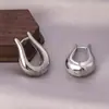 Pendientes Brillantes Transfronterizos para Mujer, Lujo Ligero, Pendientes de Aro Lisos de Gama Alta, Diseño de Nicho, Joyería para Orejas Simple y Versátil