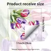Los Pegatinas de Ventana Tulipán Transfronterizas Xino Jdt-A520 Hechas de Material de PVC Son Adecuadas para Dormitorios, Salas de Estar, Cocinas, Balcones y Tiendas