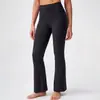 Pantalones de yoga para mujer cepillados, ligeramente acampanados, nuevo estilo otoño/invierno, de cintura alta, realzan las caderas, adelgazantes, elásticos, adecuados para senderismo y uso diario, versátiles