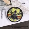Etiqueta Bordada Computador Lixin Acessórios para Vestuário Insígnia Redonda Série Camping Adesivo Patch Adesivo de Tecido Bordado Etiqueta de Tecido