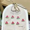 Acessórios Populares Transparentes Mini 3D Frutas Cereja Morango Uva Pêssego Melancia Limão para Nail Art DIY