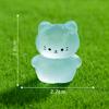 Micro paisagem desenho animado fofo gatinho luminoso animal ornamentos diy decorações acessórios desktop carro resina ornamentos