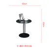 Mesa Auxiliar de Placa de Roca Minimalista Estilo Italiano Moderna Simple Lujo Ligero Sala de Estar Sofá Mesa de Café Pequeña Mesa Redonda Nórdica Balcón Mesa Pequeña