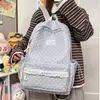 2026 Nuevo Mochila Linda con Estampado de Estrellas de Encaje de Alto Valor para Estudiantes de Secundaria y Preparatoria Gran Capacidad Estilo Coreano Bolsa de Doble Hombro