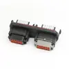 Dtm13-12Pa-12Pb-R008 Placa de Soldadura de PCB Conector Impermeable Socket de Pin Curvo Doméstico de 24 Núcleos